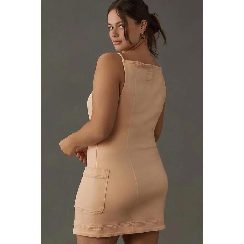NWT Peach Button Mini Dress - Picture 5 of 5